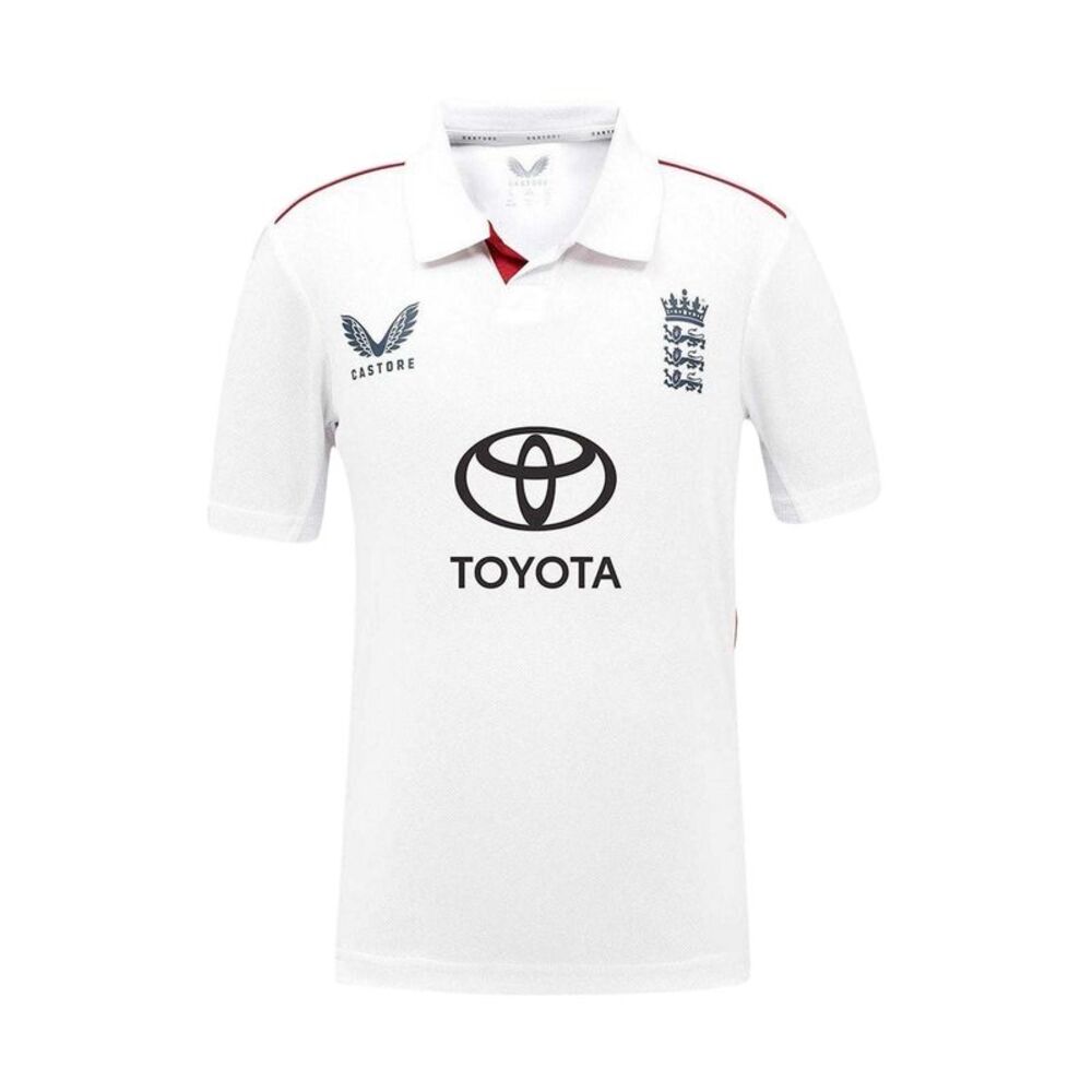 Castore Childrens/Kids 26/27 England Cricket IT20 Cricket Shirt / White